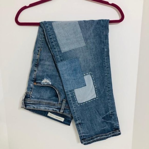 Anthropologie Blue Boyfriend Jeans - Picture 2 of 14